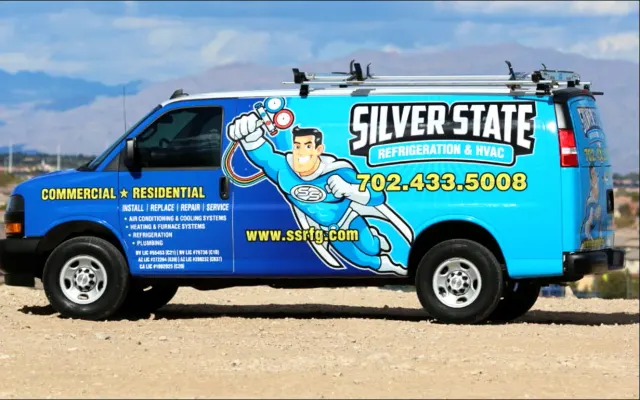 Silver State Refrigeration and HVAC service van in Las Vegas